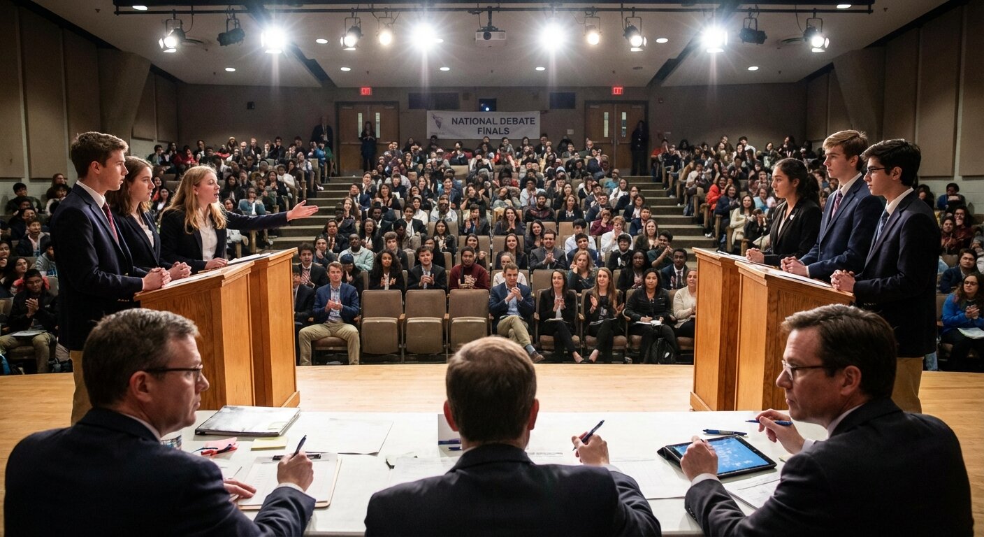 Run a debate tournament leaderboard that tracks both team wins and individual speaker points — for British Parliamentary, American policy, and World Schools formats.