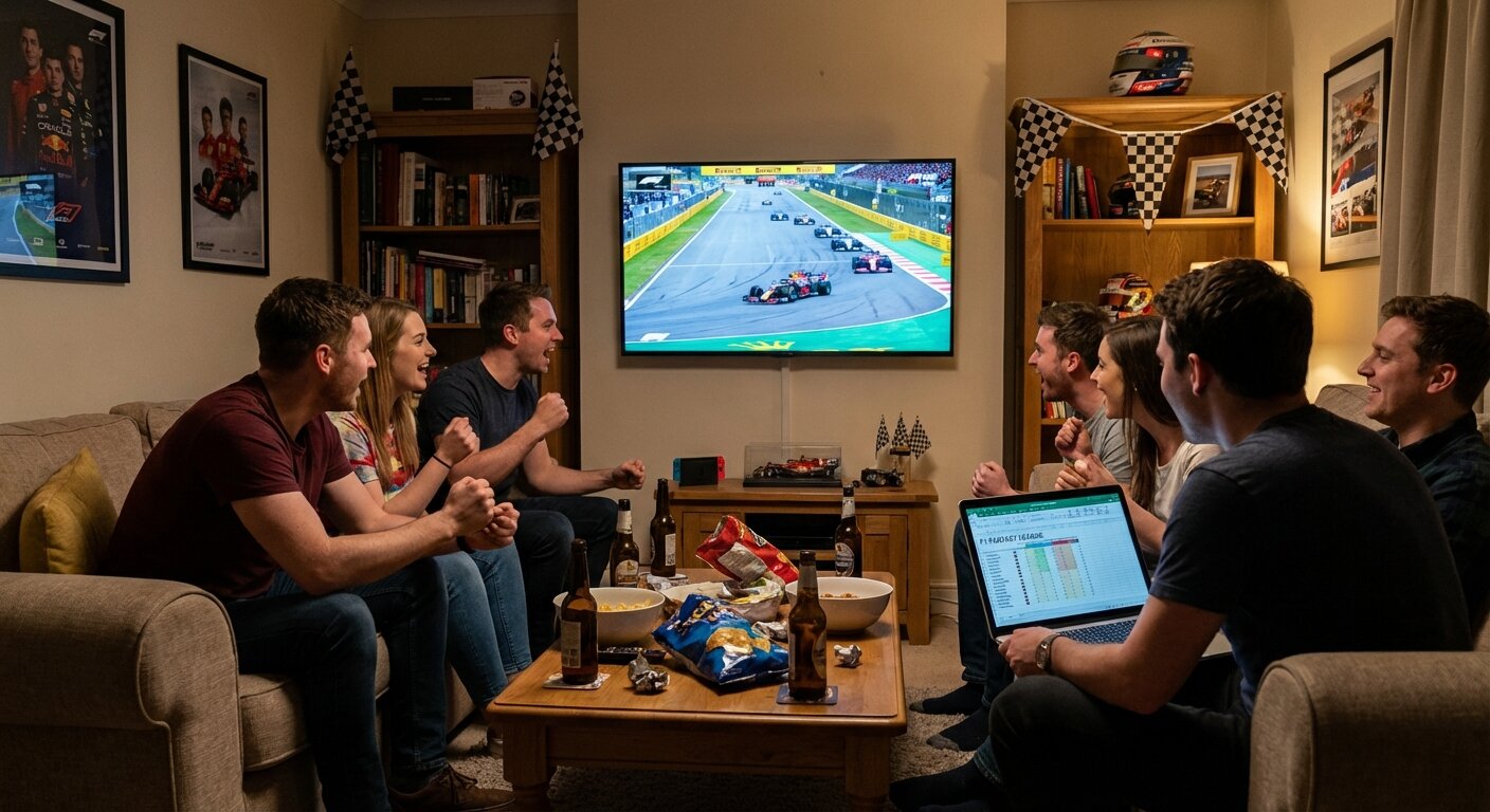 Track your Formula 1 fantasy league, prediction contest, or watch party competition with a live leaderboard.