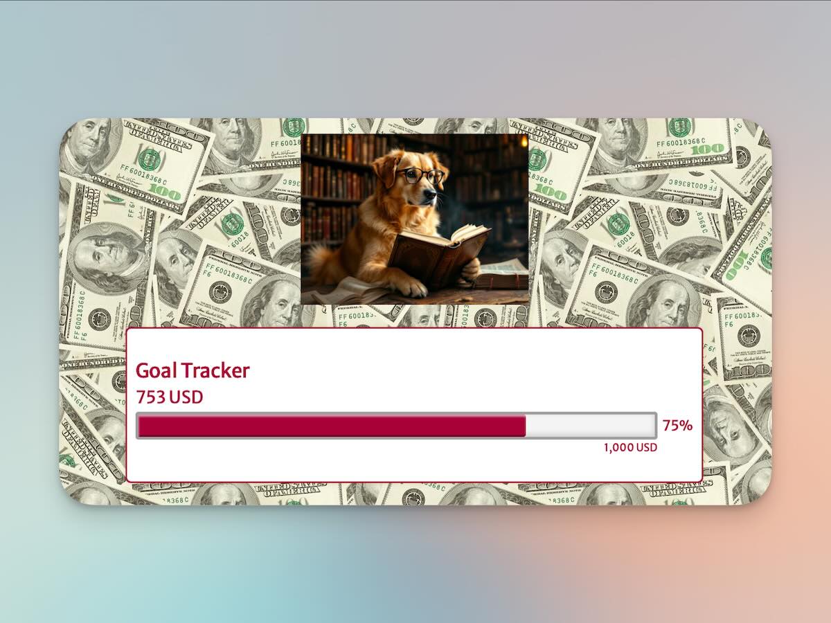A fundraising tracker created with Leaderboarded.com