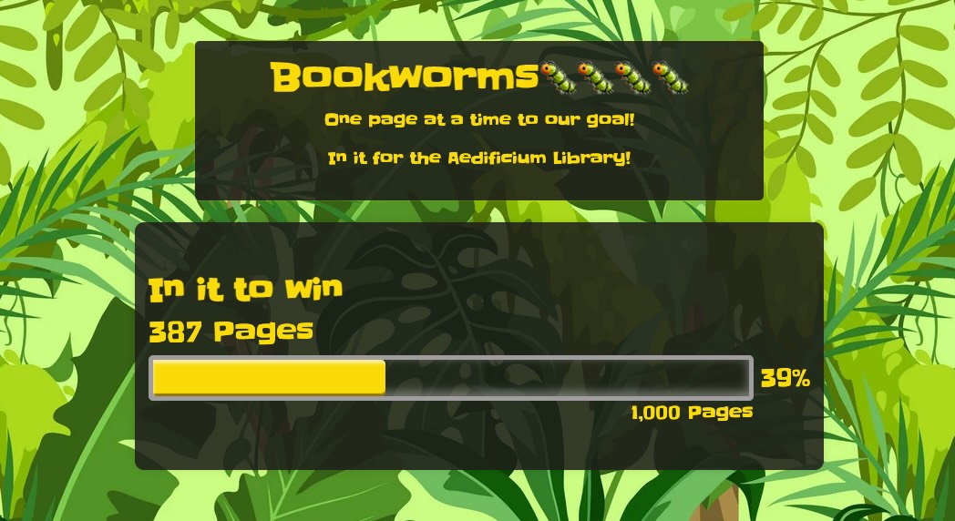 Online goal tracker for a reading program from Leaderboarded.com