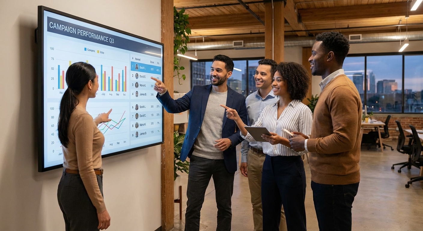 Track marketing results across channels, campaigns, and teams with a live leaderboard — referral contests, partner programs, multi-channel sprints.