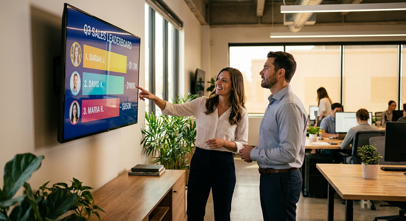 Build a sales leaderboard that actually motivates your team. Covers metric selection, setup, display options, and common mistakes.