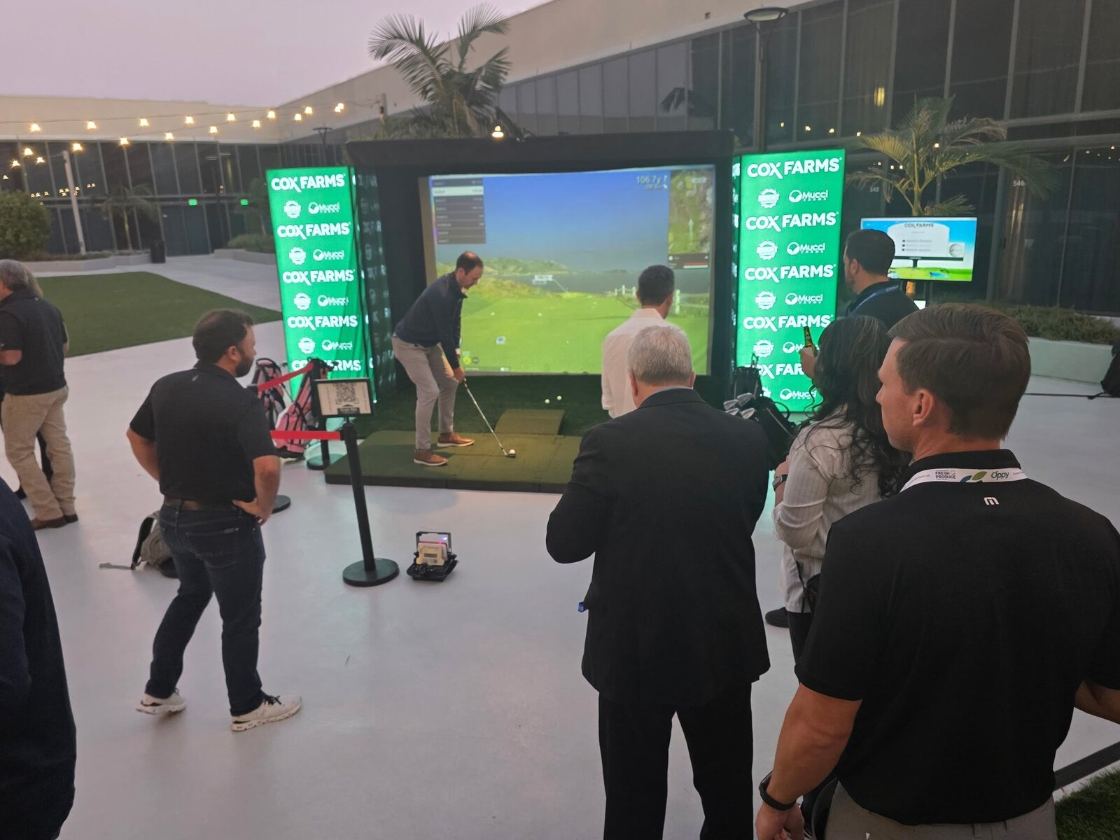 The Simulator Specialists at outdoor golf event
