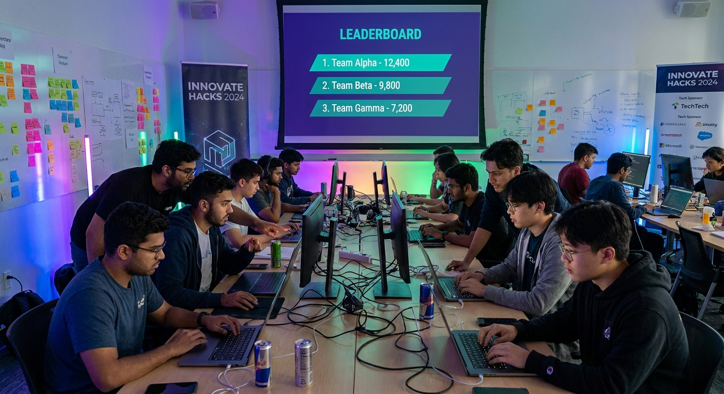 Feature screenshot: Hackathon scoreboard ranking developers by Claude Code activity