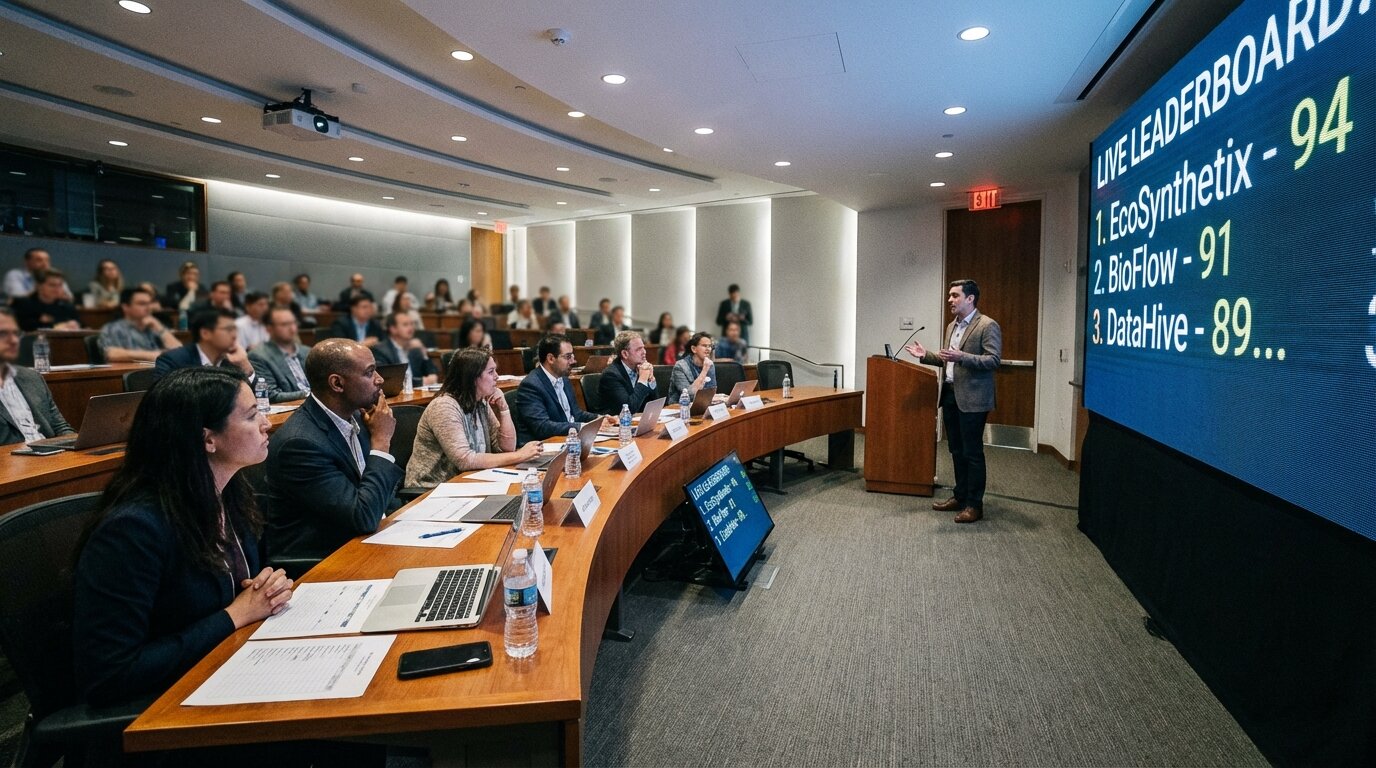 Pitch competition scoring interface