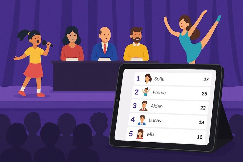 Talent show judging interface