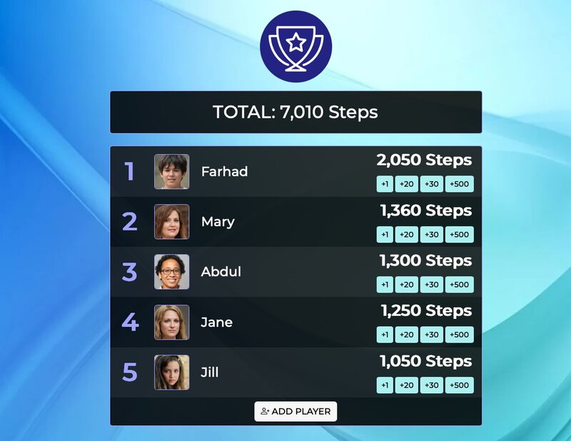 A single-score leaderboard from Leaderboarded.com